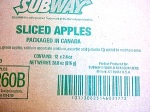 Subway brand Fresh Apple Recall Update [Canada]