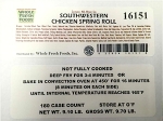 Whole Fresh Foods Southwest Chicken Spring Roll Recall [US]