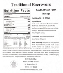 South African Farm Sausage Recall [US]