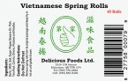 Delicious Foods Spring Roll Recall [Canada]